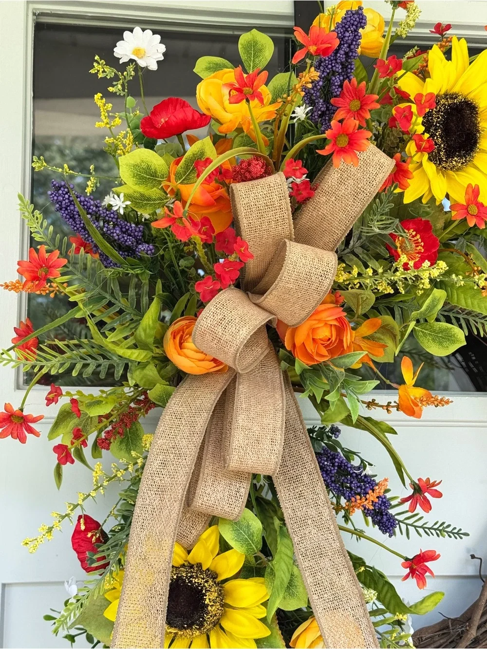 Large Wildflower Meadow Grapevine Wreath
